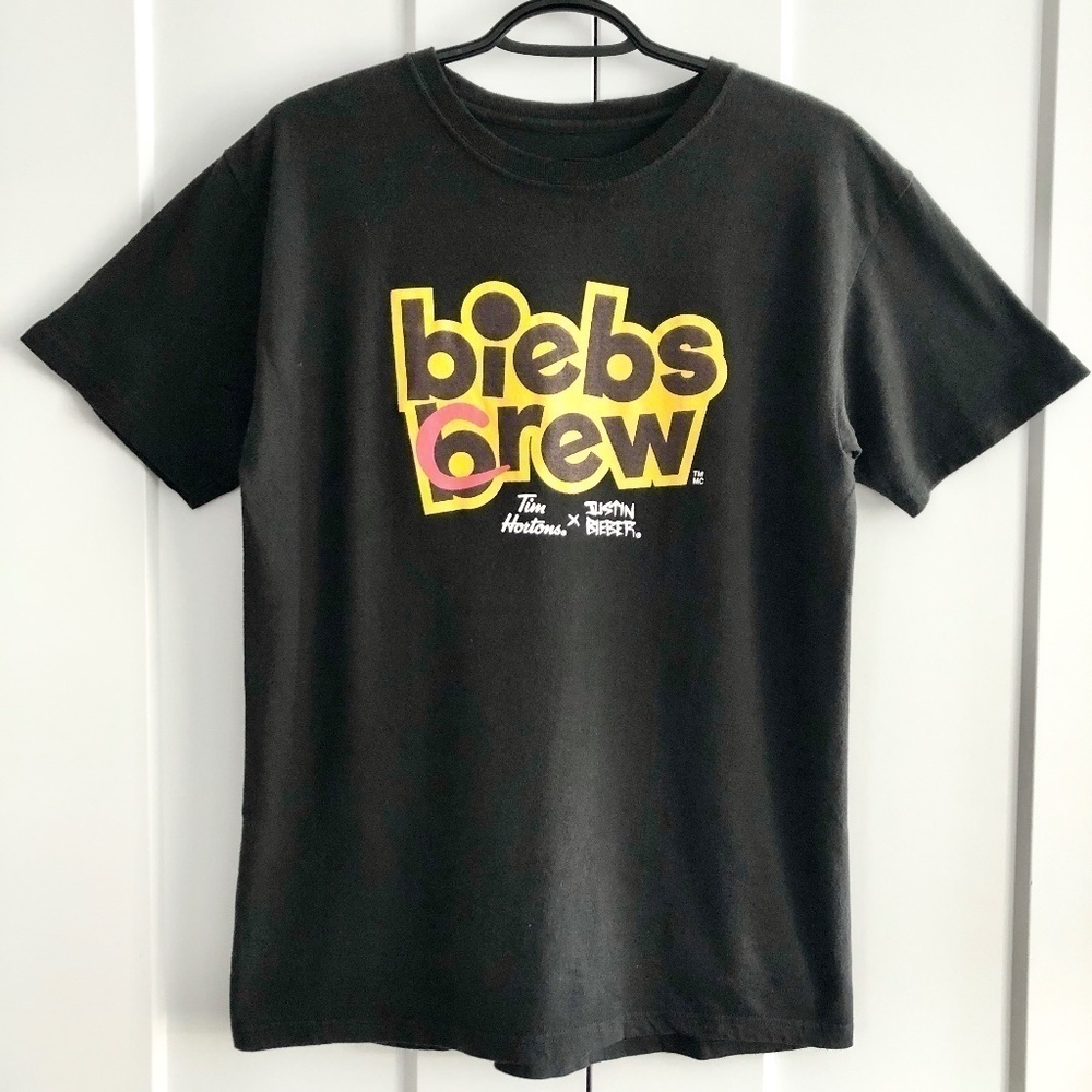 Justin Bieber X‎ Tim Hortons, T Shirt, Good Condition